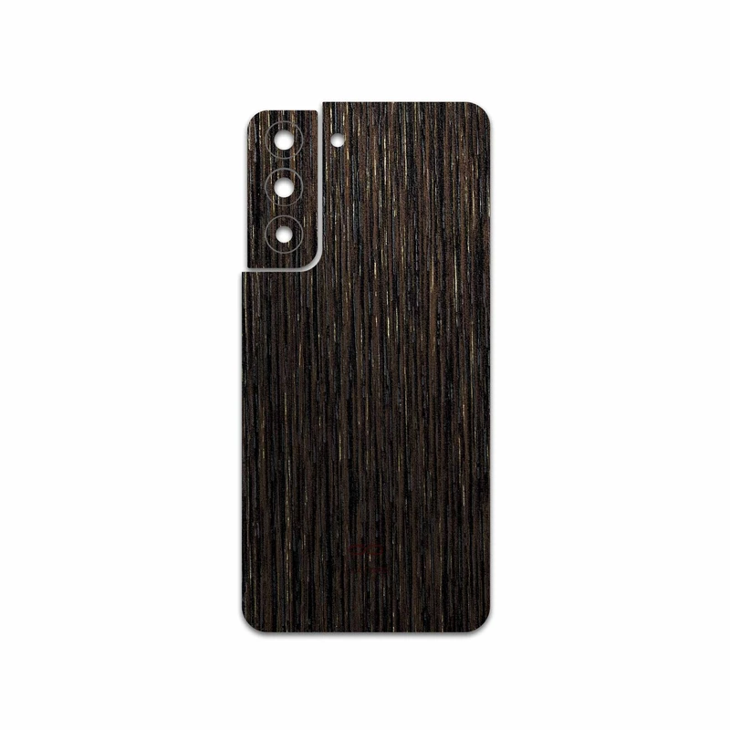 برچسب پوششی ماهوت مدل Dark-Gold-Stripes-Wood مناسب برای گوشی موبایل سامسونگ Galaxy S21 FE 5G