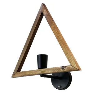 چراغ آویز ای دی ام وود مدل چوبی مثلث کد W-02b
