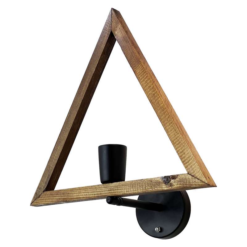 چراغ آویز ای دی ام وود مدل چوبی مثلث کد W-02b