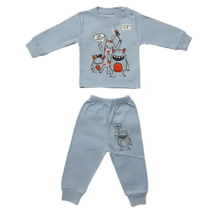 ست تیشرت آستین بلند و شلوار نوزادی مدل 101