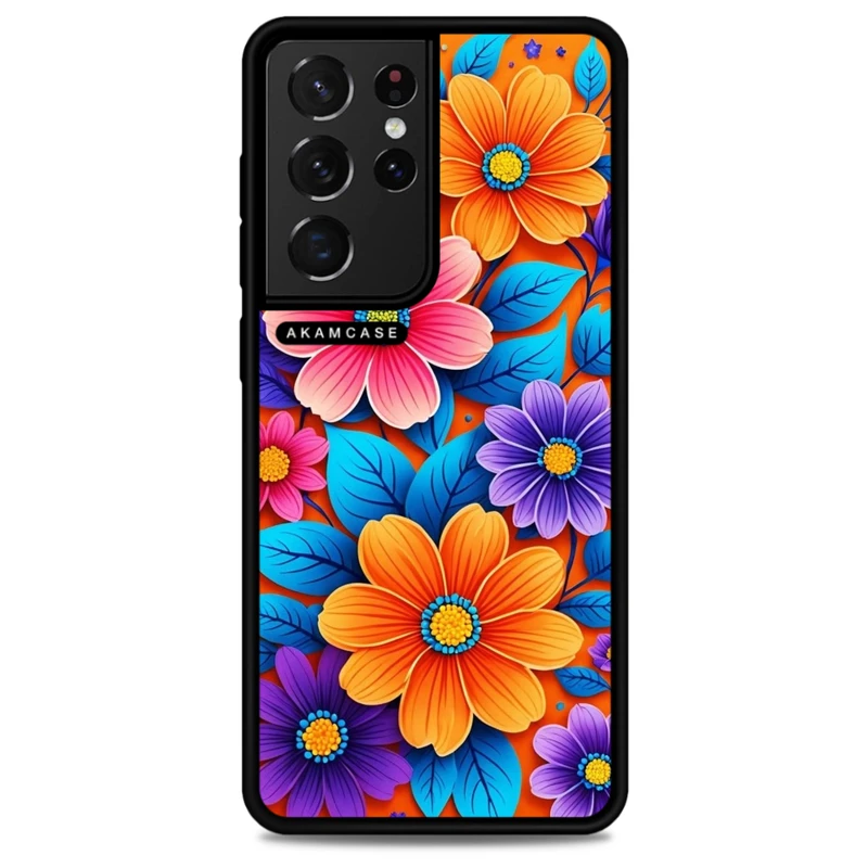 کاور آکام مدل AMC-WSGS21U-FLOWERS-39 مناسب برای گوشی موبایل سامسونگ Galaxy S21 Ultra