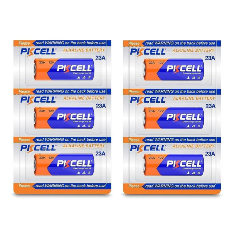 باتری 23A پی‌کی سل مدل  Alkaline 12V 23A MN21 VR22 L1028 مجموعه 6 عددی 