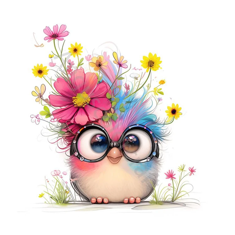 استیکر پارچه و لباس پاد آفرین مدل پرنده کاتونی کد 604