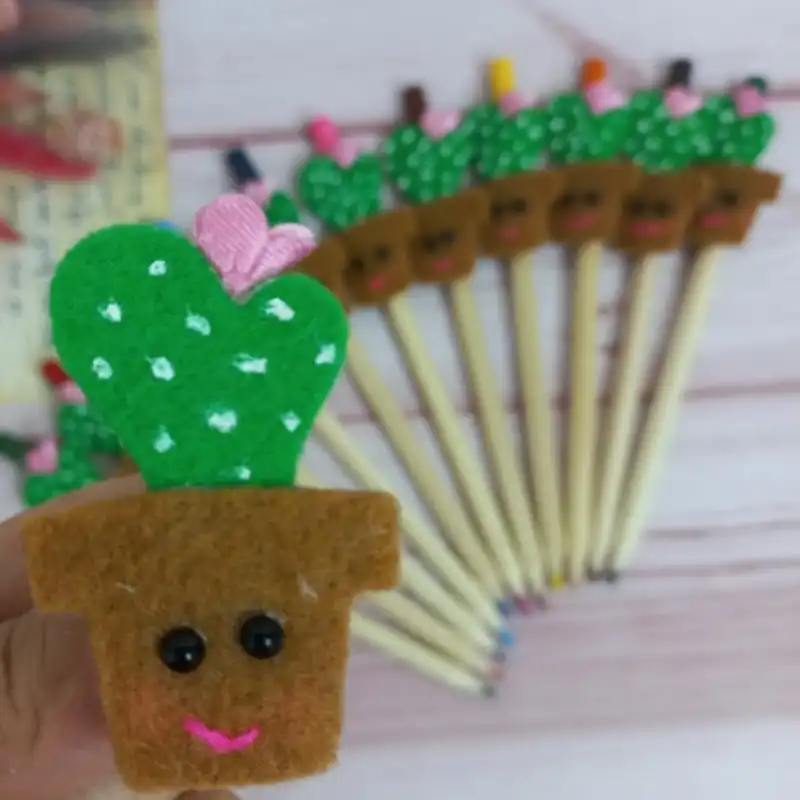 سرمدادی مدل حروف الفبا طرح کاکتوس بسته 5 عددی