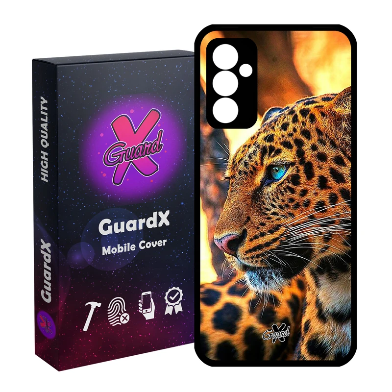 کاور گارد ایکس طرح پلنگ مدل Glass10237 مناسب برای گوشی موبایل سامسونگ Galaxy A34 / A34 5G