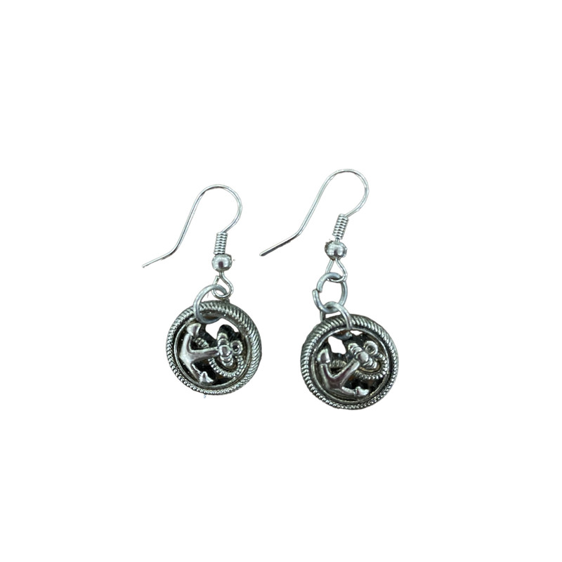 گوشواره دخترانه مدل استیل طرح لنگر