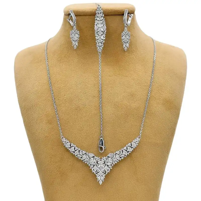 نیم ست نقره زنانه مدل MRJ1055