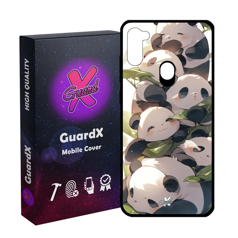 کاور گارد ایکس طرح پاندا مدل Glass10652 مناسب برای گوشی موبایل سامسونگ Galaxy A11/M11