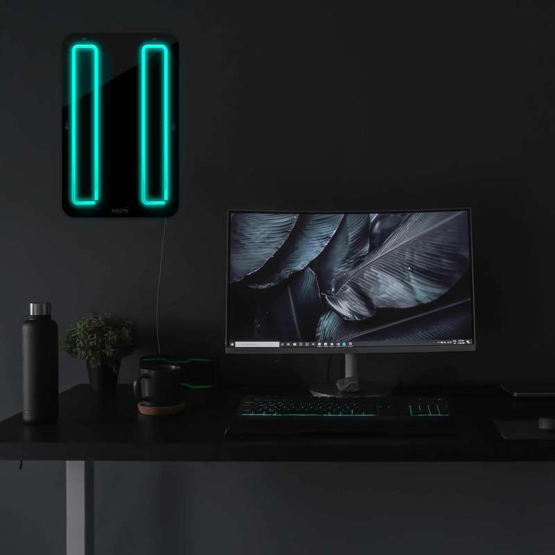 چراغ دیواری نئون دیزاین مدل Pause-BL_TBL