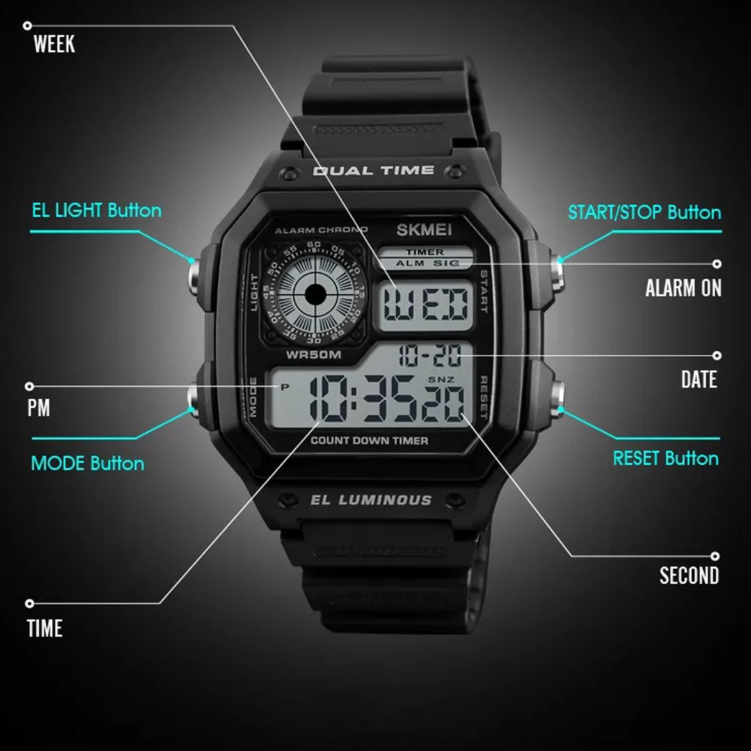 ساعت مچی دیجیتال اسکمی مدل S-1299-BLC -  - 7