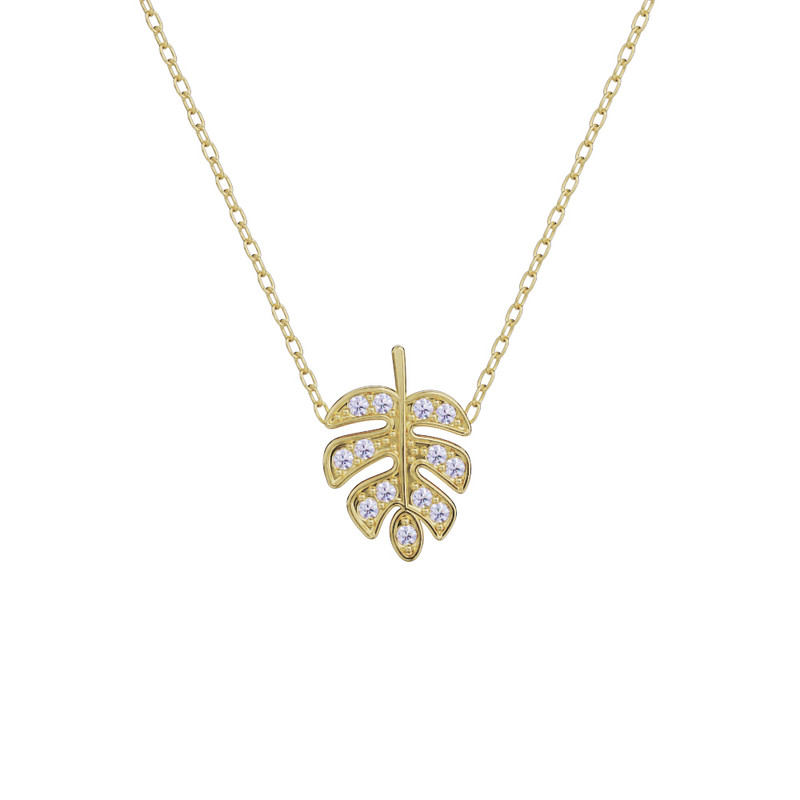 گردنبند طلا 18 عیار زنانه گلدم مدل PE211049