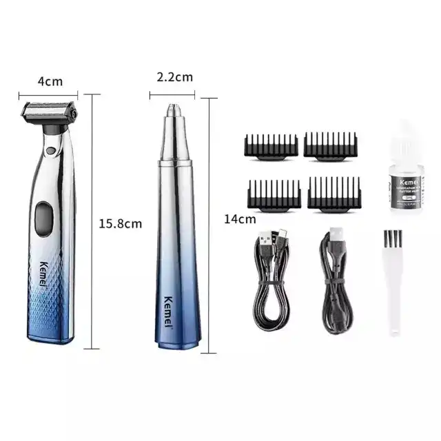 ماشین اصلاح موی بدن و صورت کیمی مدل KM3236 مجموعه دو عددی