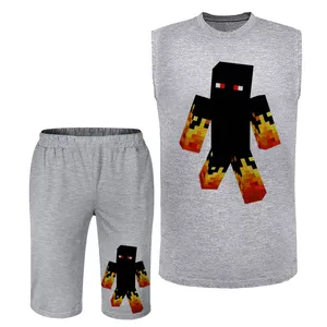 ست تاپ و شلوارک راحتی مردانه مدل ماینکرفت