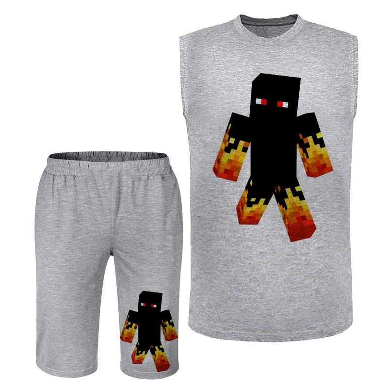 ست تاپ و شلوارک راحتی مردانه مدل ماینکرفت