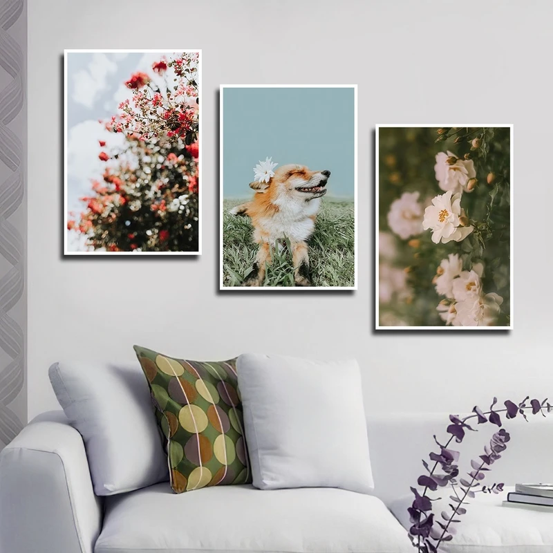 تابلو بکلیت طرح طبیعت و اسب مدل شاین اکلیلی W-2415 مجموعه 3 عددی