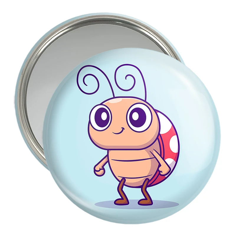 آینه جیبی خندالو مدل حیوانات بامزه کفشدوزک کد 25414