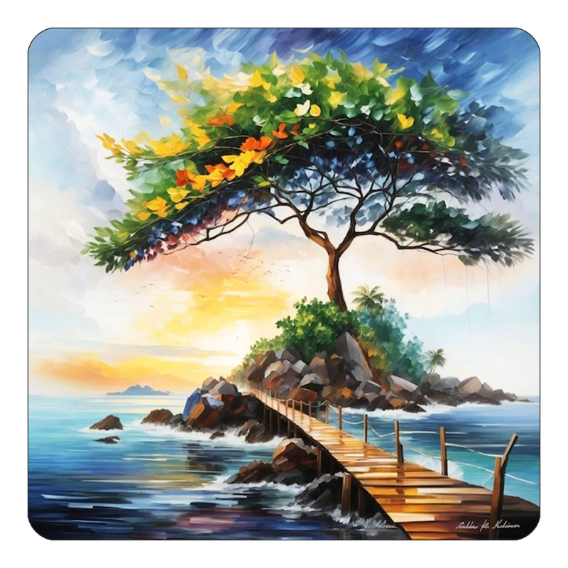 مگنت کاکتی طرح نقاشی رنگ روغن مدل mp73051