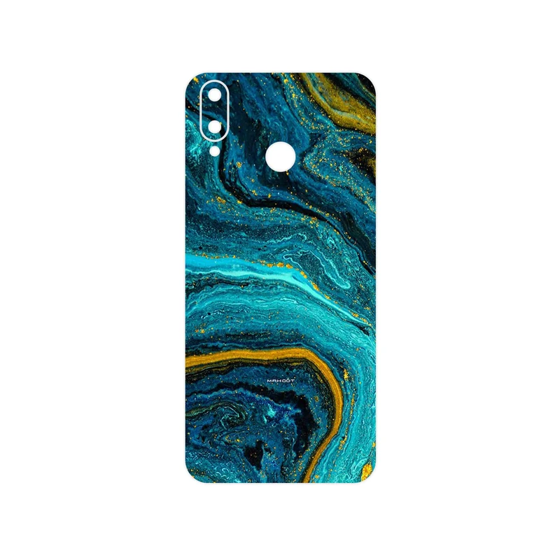 برچسب پوششی ماهوت مدل Turquoise marblewith golden streaks مناسب برای گوشی موبایل جی پلاس Q10