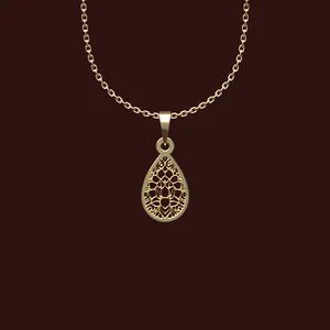 گردنبند طلا 18 عیار زنانه مدوپد مدل هندسی کد X2-1-1075