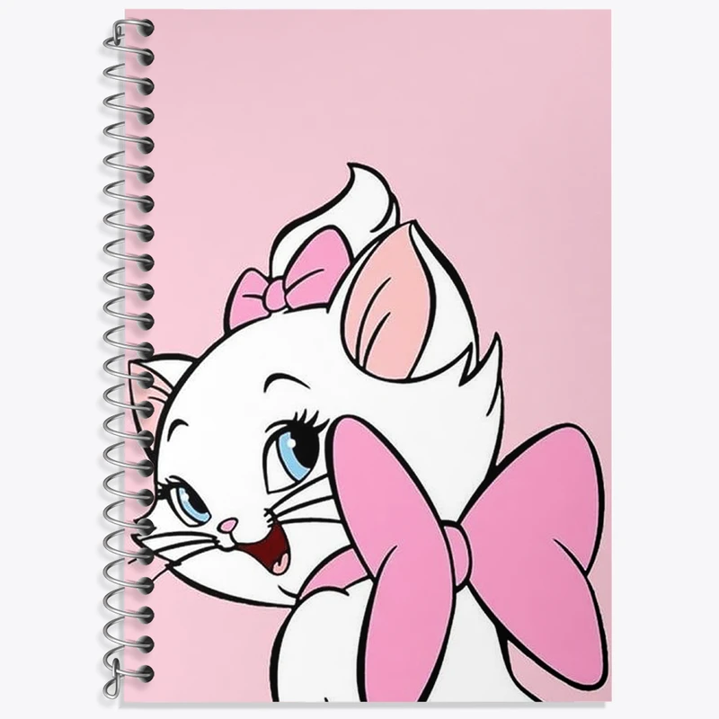 دفتر زبان 50 برگ خندالو مدل دو خط طرح گربه ماری (Marie) کد N1827