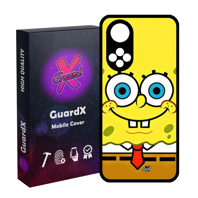 کاور گارد ایکس طرح باب اسفنجی مدل Glass10637مناسب برای گوشی موبایل  آنر 50 / هوآوی Nova 9