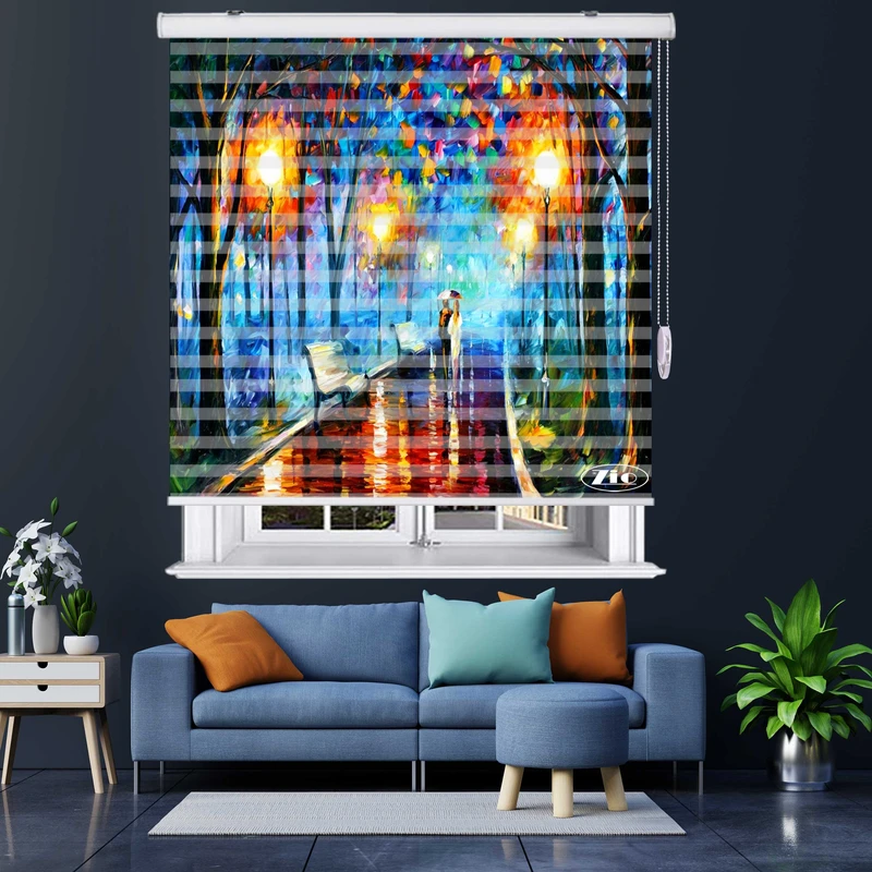  پرده زبرا زیو مدل P 6088 سایز 150x150 سانتی متر