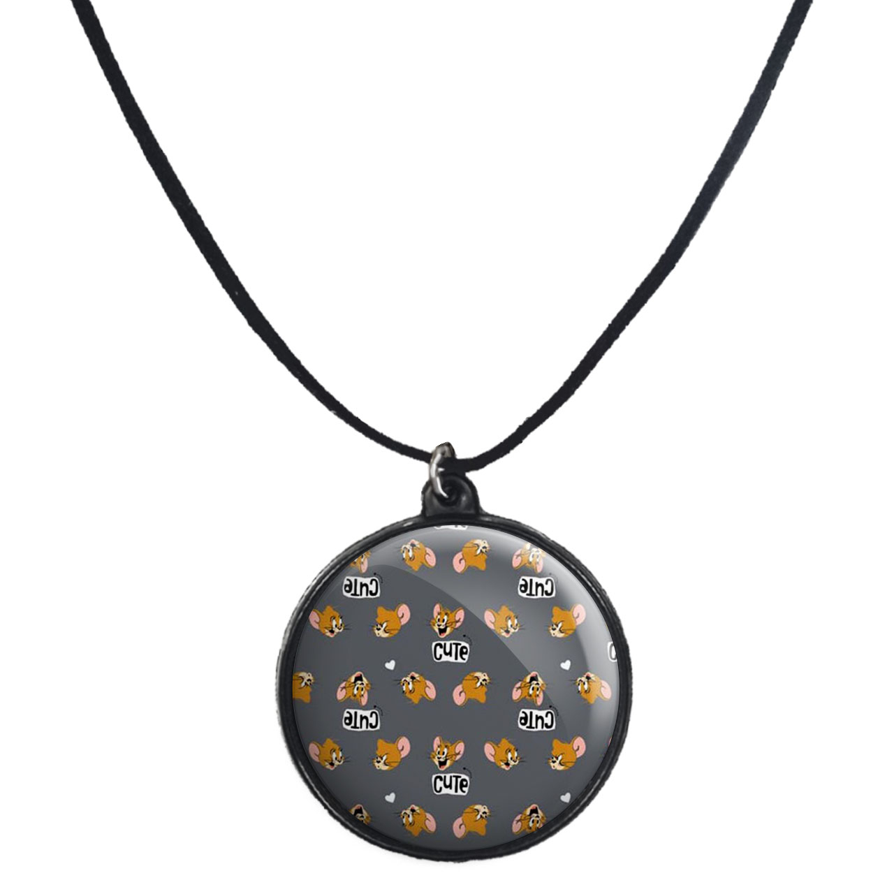 گردنبند پرمانه طرح تام و جری کد pmb.10772 مدل دو طرفه