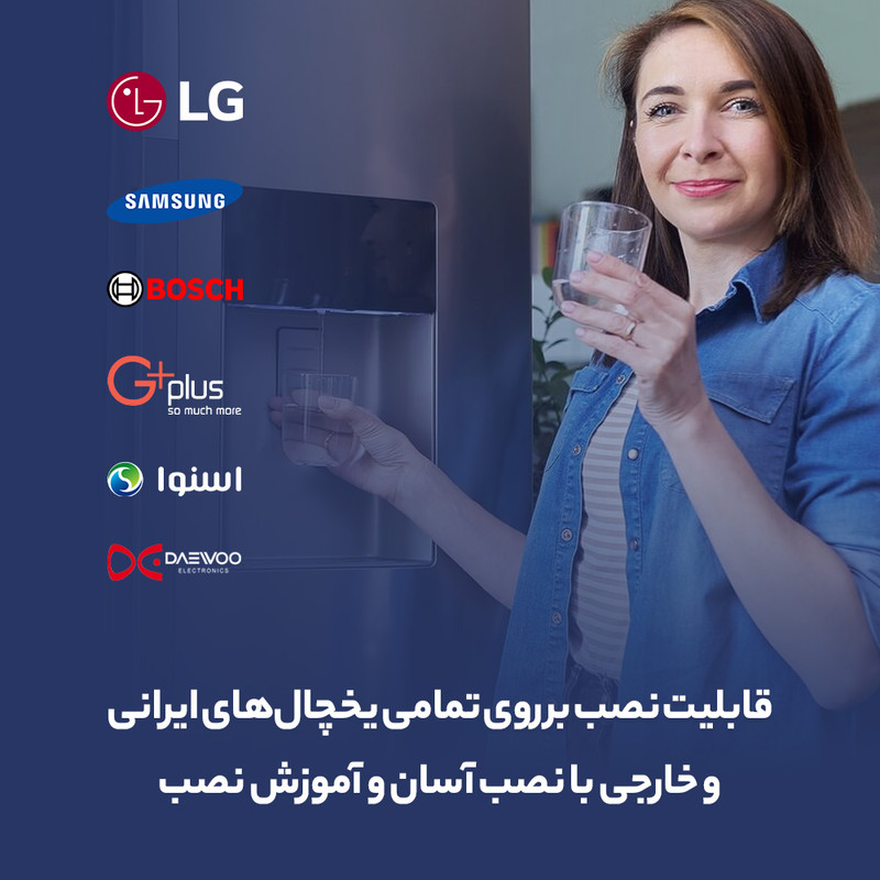 فیلتر تصفیه آب یخچال و فریزر ساید بای ساید آکوا سان ری مدل سان سی بسته 3 عددی