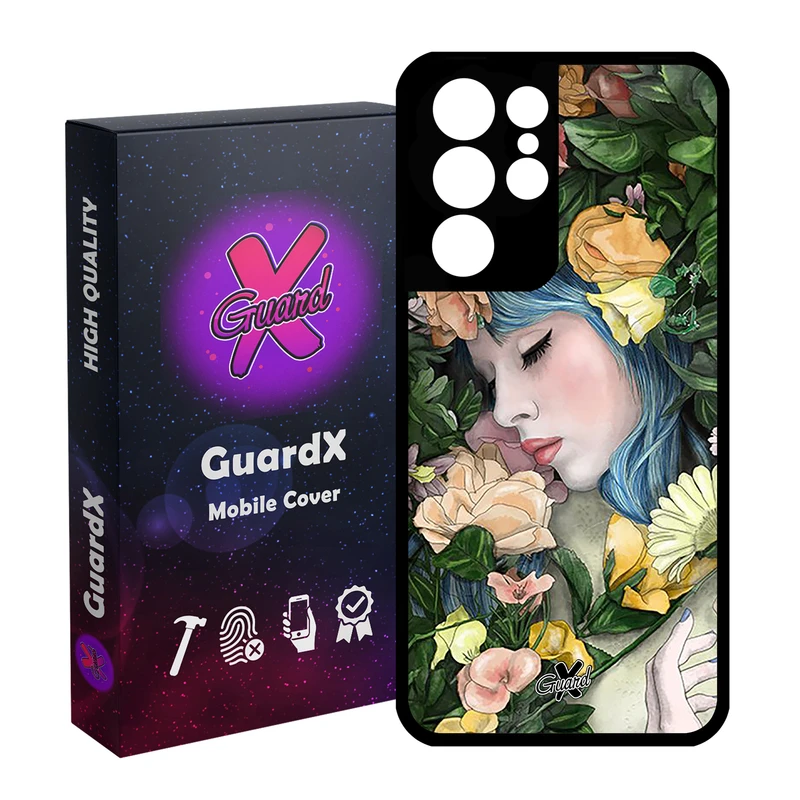 کاور گارد ایکس طرح دختر مدل Glass10304 مناسب برای گوشی موبایل سامسونگ Galaxy S21 Ultra