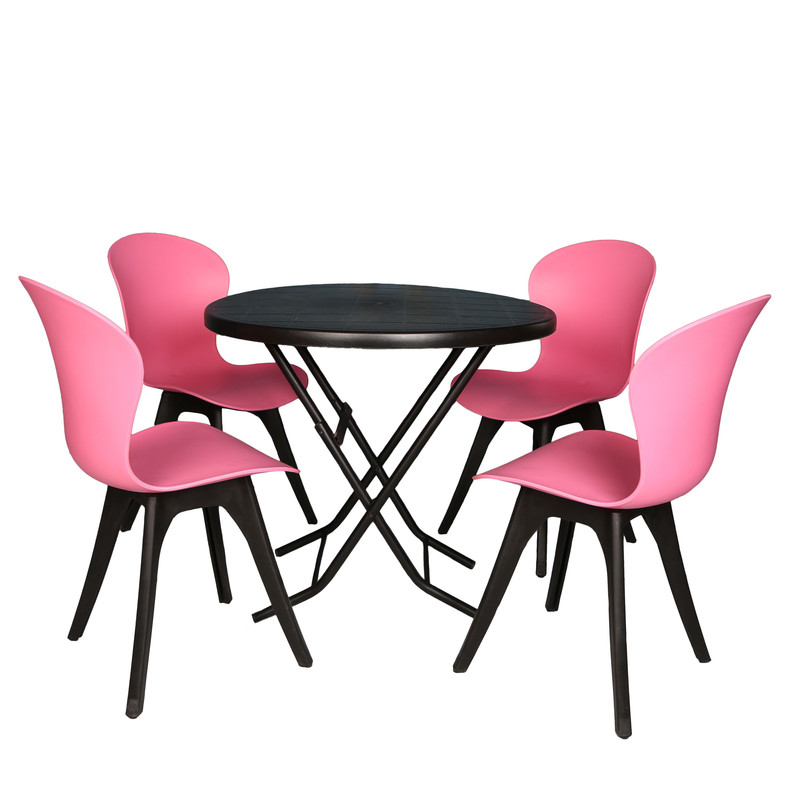 میز و صندلی ناهارخوری چهارنفره مدل ماهلین فایبرگلاس