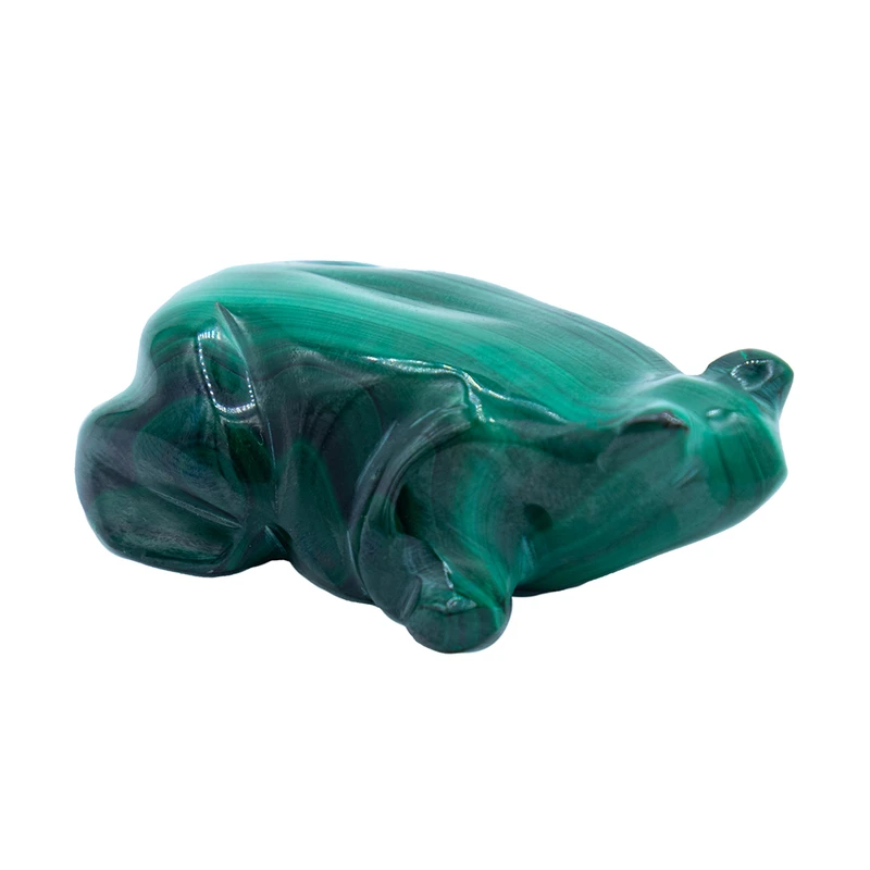 سنگ راف ماناجم مدل مجسمه قورباغه مالاکیت