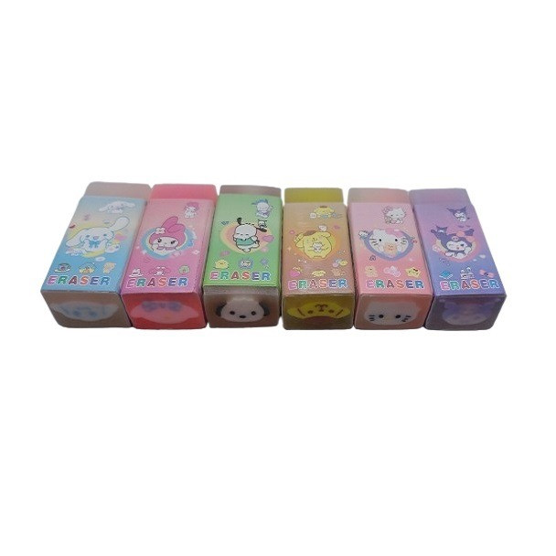 پاک کن مدل مغزدار طرح کرومی ملودی بسته 6 عددی