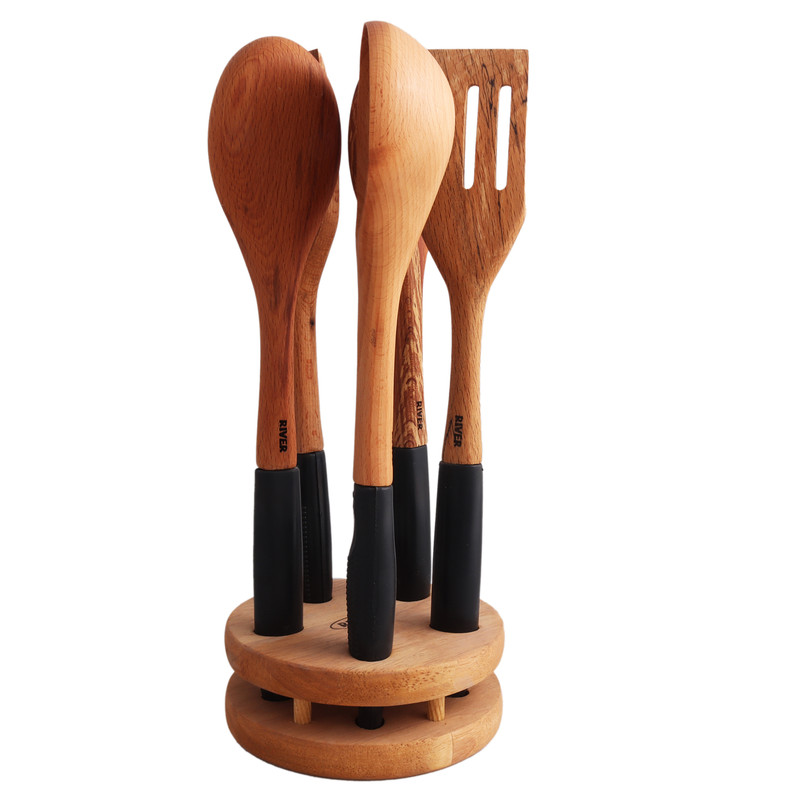 سرویس کفگیر و ملاقه 6 پارچه ریور مدل پایه دار