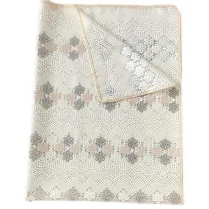 سفره 10 نفره مدل رویال طرح گیپور  کد 016 سایز 200x140 سانتی متر