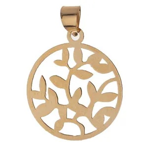 آویز گردنبند طلا 18 عیار زنانه قیراط طرح برگ کد GH3876