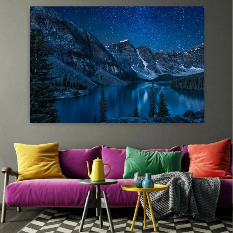 پوستر دیواری طرح کوه های زمستانی کد FP10286