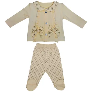 ست شومیز و شلوار نوزادی دخترانه کد 340