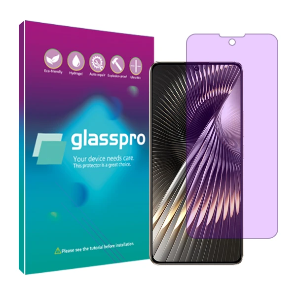 محافظ صفحه نمایش ضداشعه بنفش گلس پرو مدل Resistant مناسب برای گوشی موبایل شیائومی Redmi Turbo 3