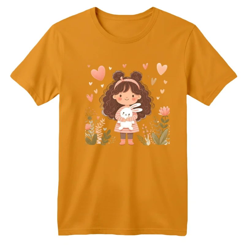 تی شرت آستین کوتاه بچگانه مدل دخترک کد 25