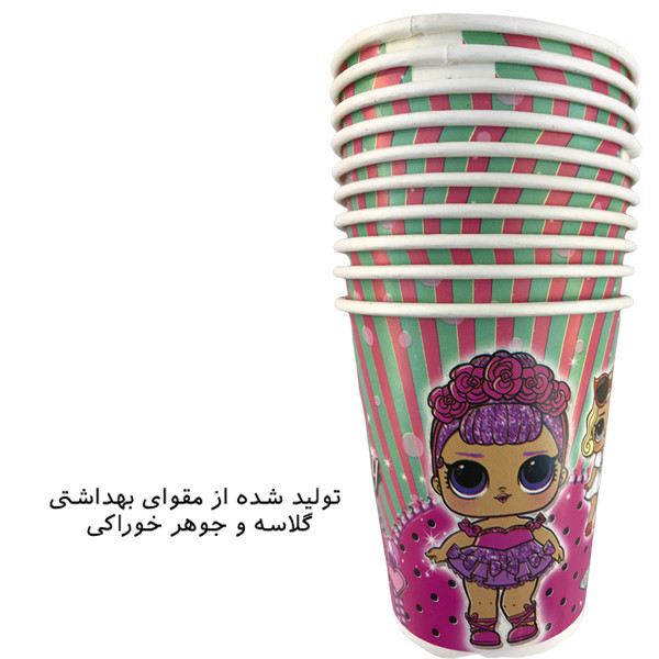 پیش دستی و لیوان یکبار مصرف مستر تم مدل ال او ال پلاس بسته 40 عددی