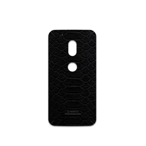 MAHOOT Black-Snake-Leather Cover Sticker for Motorola Moto G4 Play