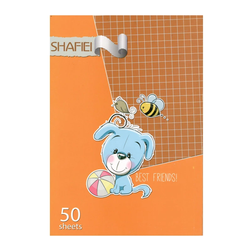 دفتر شطرنجی 50 برگ شفیعی طرح سگ کد 134-D