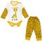 ست بادی و شلوار نوزادی مدل زرافه رنگ زرد