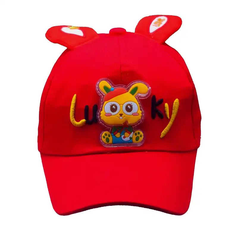 کلاه کپ بچگانه طرح LUKY رنگ قرمز