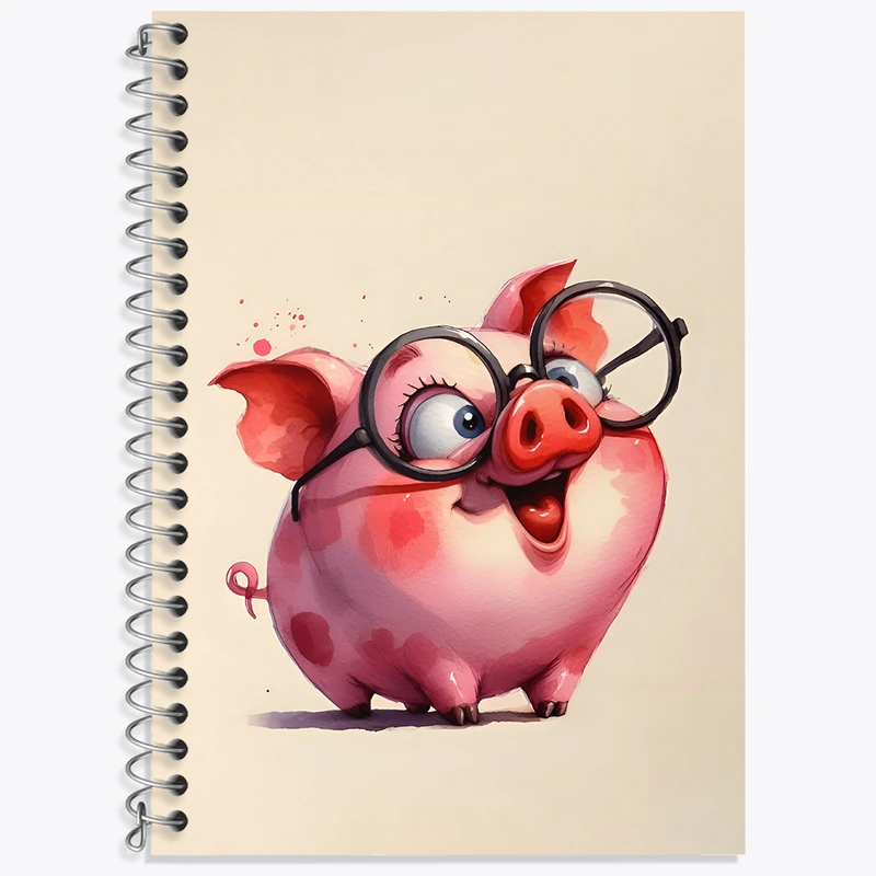 دفتر لغت 50 برگ خندالو طرح خوک کیوت کد N5507