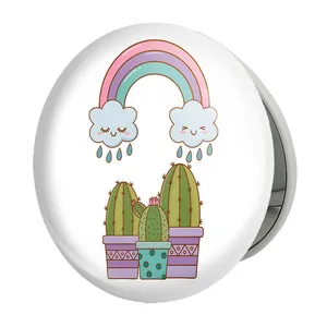 آینه جیبی خندالو طرح کاکتوس مدل تاشو کد 5299 