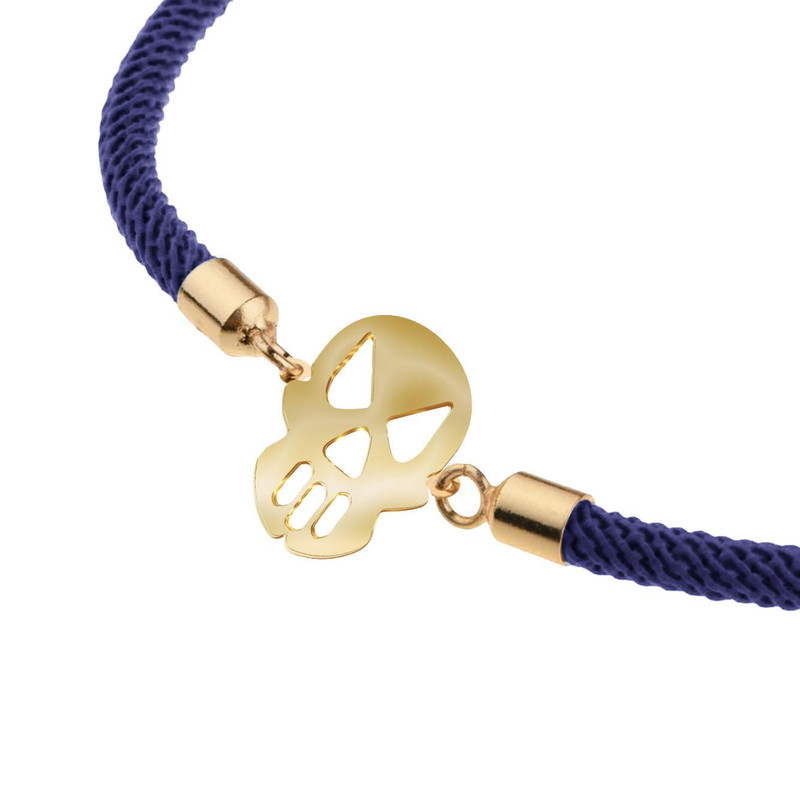 دستبند طلا 18 عیار زنانه مدوپد مدل جمجمه کد D15-10309