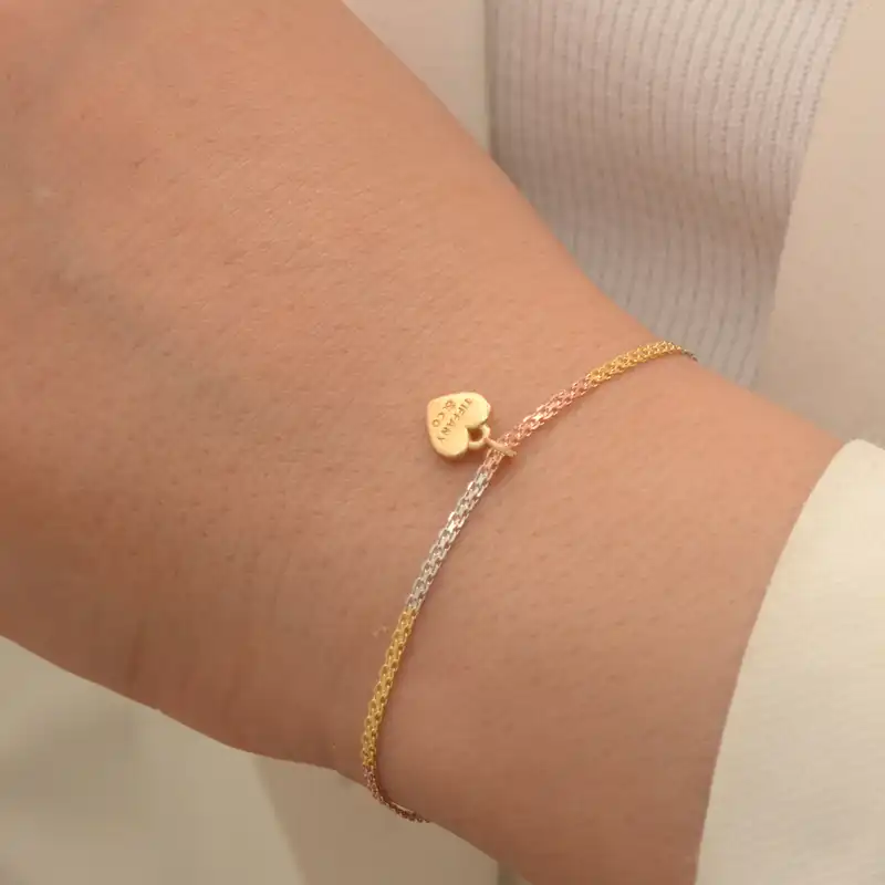 دستبند طلا 18 عیار زنانه طلای مستجابی مدل هومر کد 19