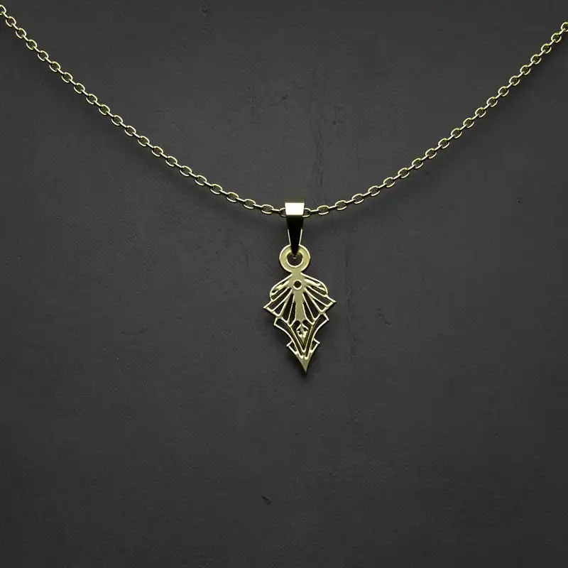 گردنبند طلا 18 عیار زنانه مدوپد مدل هندسی کد Y2-1-1165