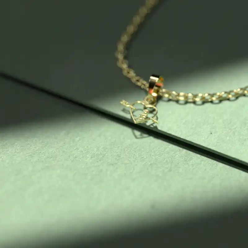 گردنبند طلا 18 عیار زنانه مدوپد مدل طرح قلب کد FF1097